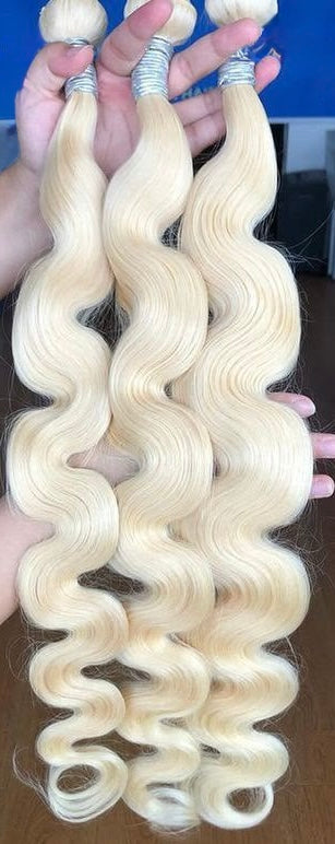 100% Human Hair Raw Bundles- 613