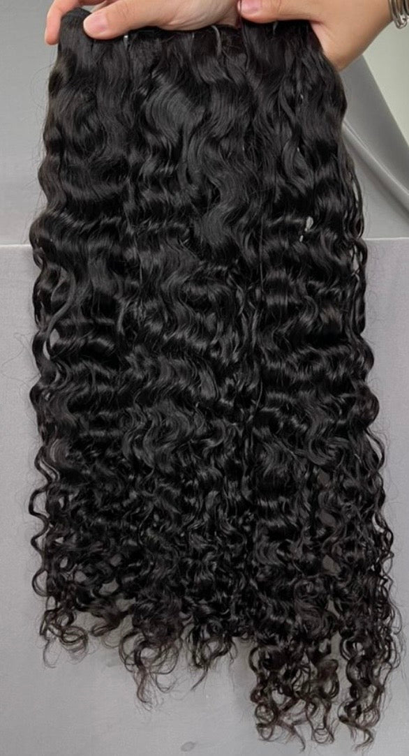 100% Human Hair Raw Bundles- 1B Natural Black