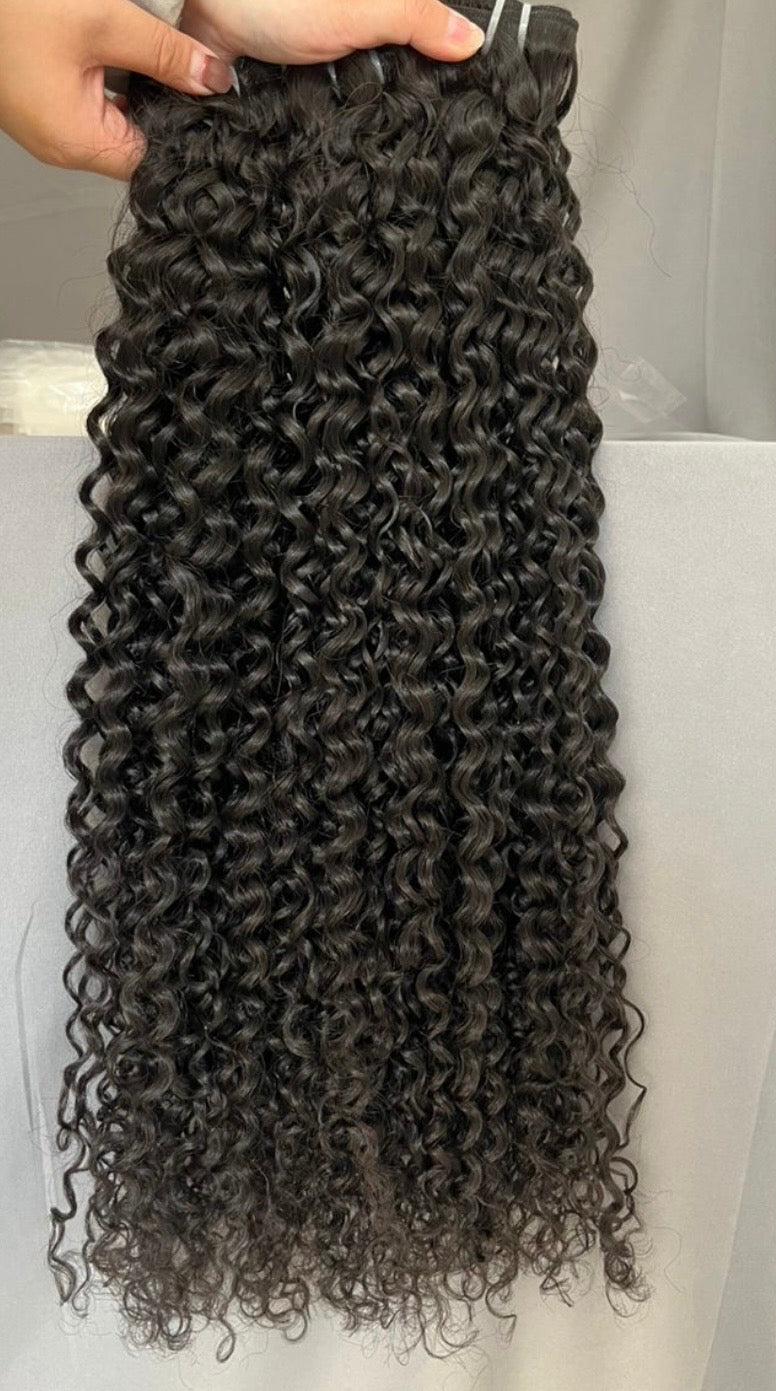 100% Human Hair Raw Bundles- 1B Natural Black