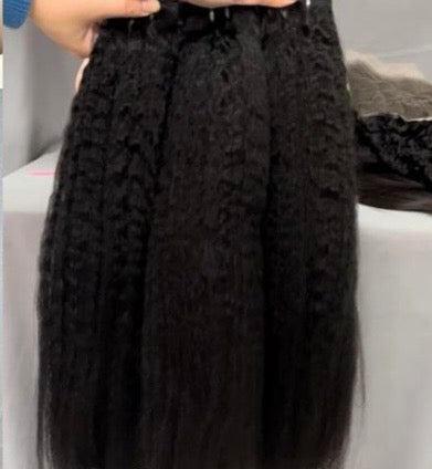 100% Human Hair Raw Bundles- 1B Natural Black